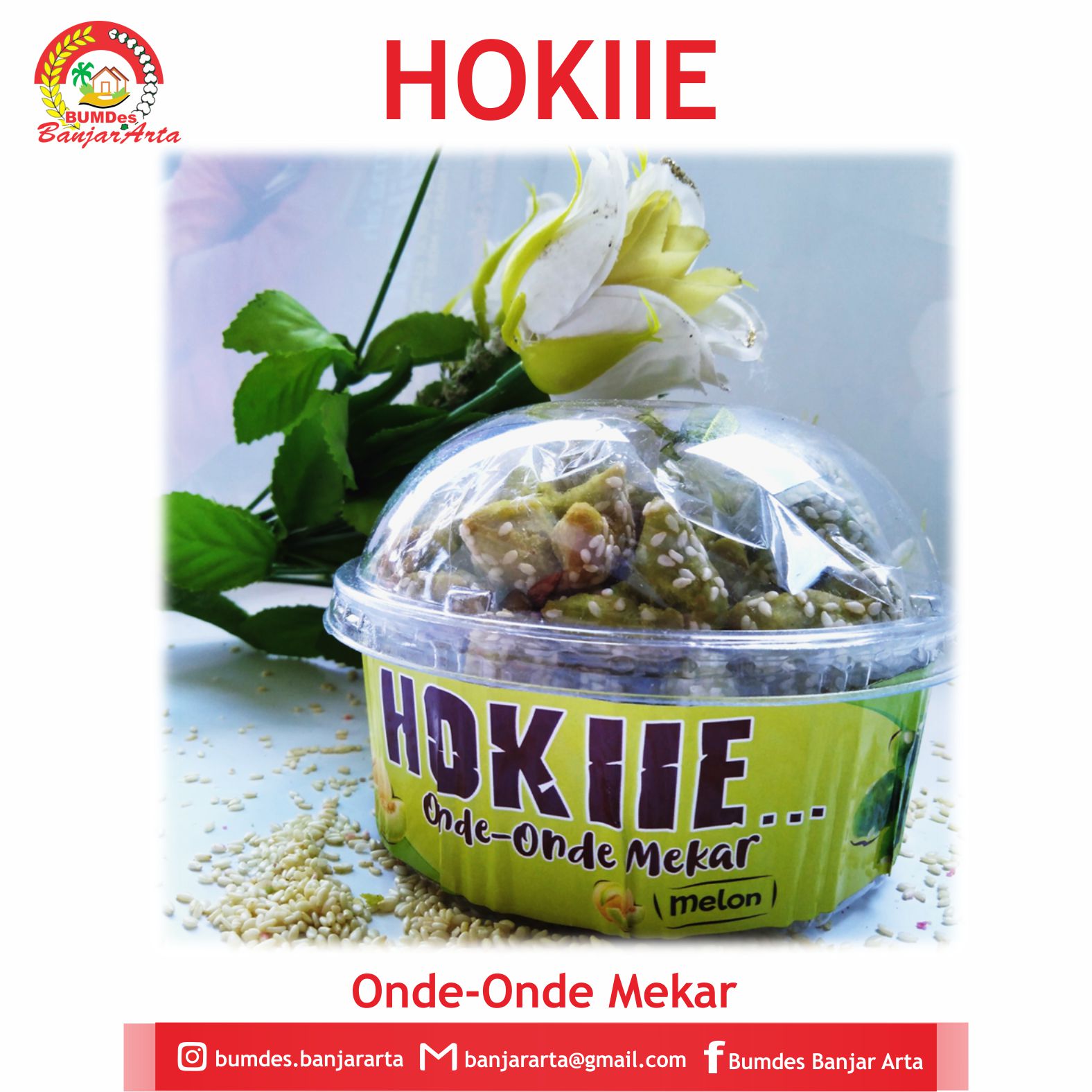 HOKIIE ONDE-ONDE MEKAR (Rasa Melon)